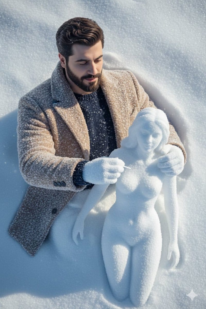 Hyper-Realistic Snow Sculpture Artist Prompt - AI提示词