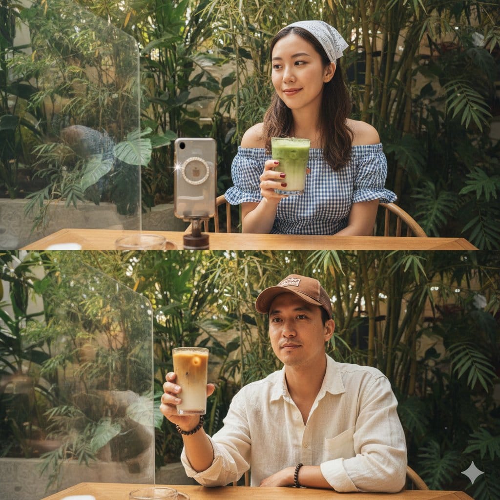 Hyper-Realistic Two-Panel iPhone Portrait Prompt - Промпт ИИ