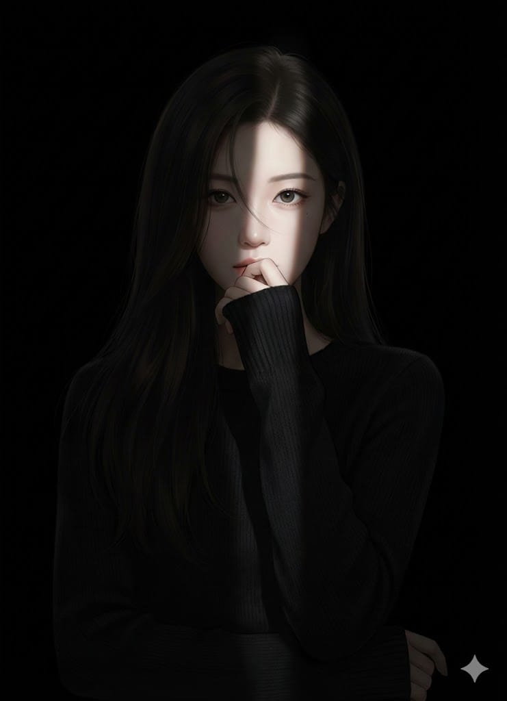 Hyperrealistic Anime Portrait with Split Lighting Prompt - Prompt IA