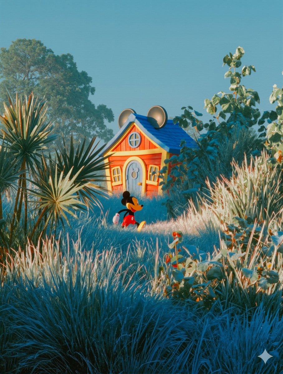 Image Editing Prompt: Add Playhouse Behind Character - Prompt IA