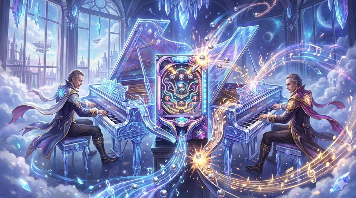 Image generation for Jolivet's 'Pachinko for Two Pianos' - AI Art AI Generated Artwork