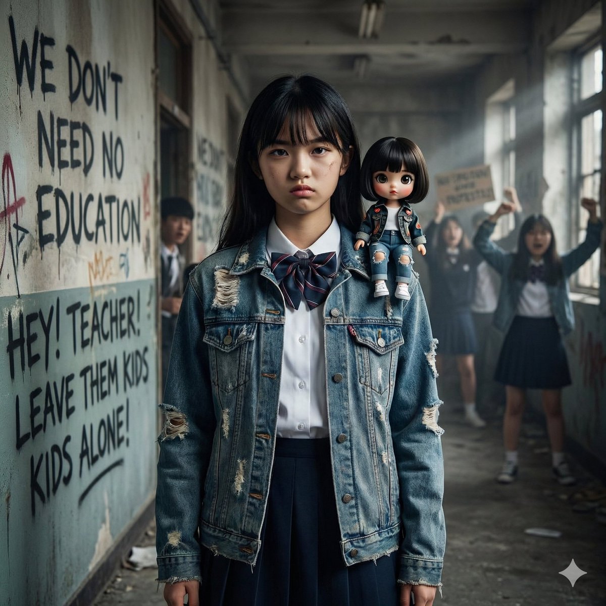 Preview image for Image Generation from Western Song: Another Brick In The Wall prompt