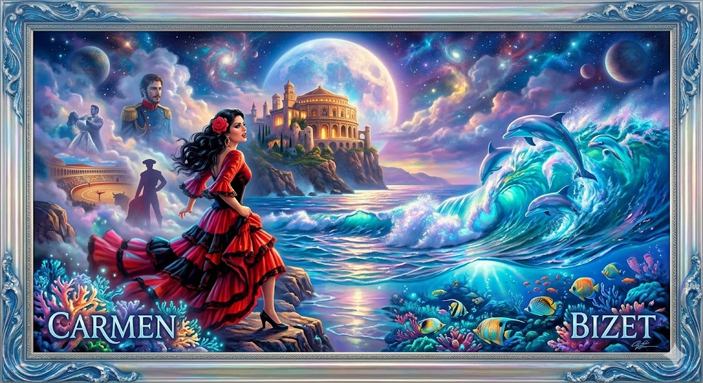 Preview image for Image generation prompt for Carmen in a Kinkade style prompt