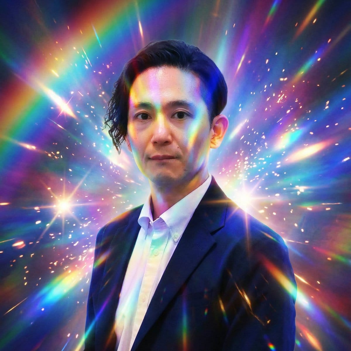 Image Generation Prompt with Strong Light Effects and Neutral Expression (Japanese) - Prompt IA
