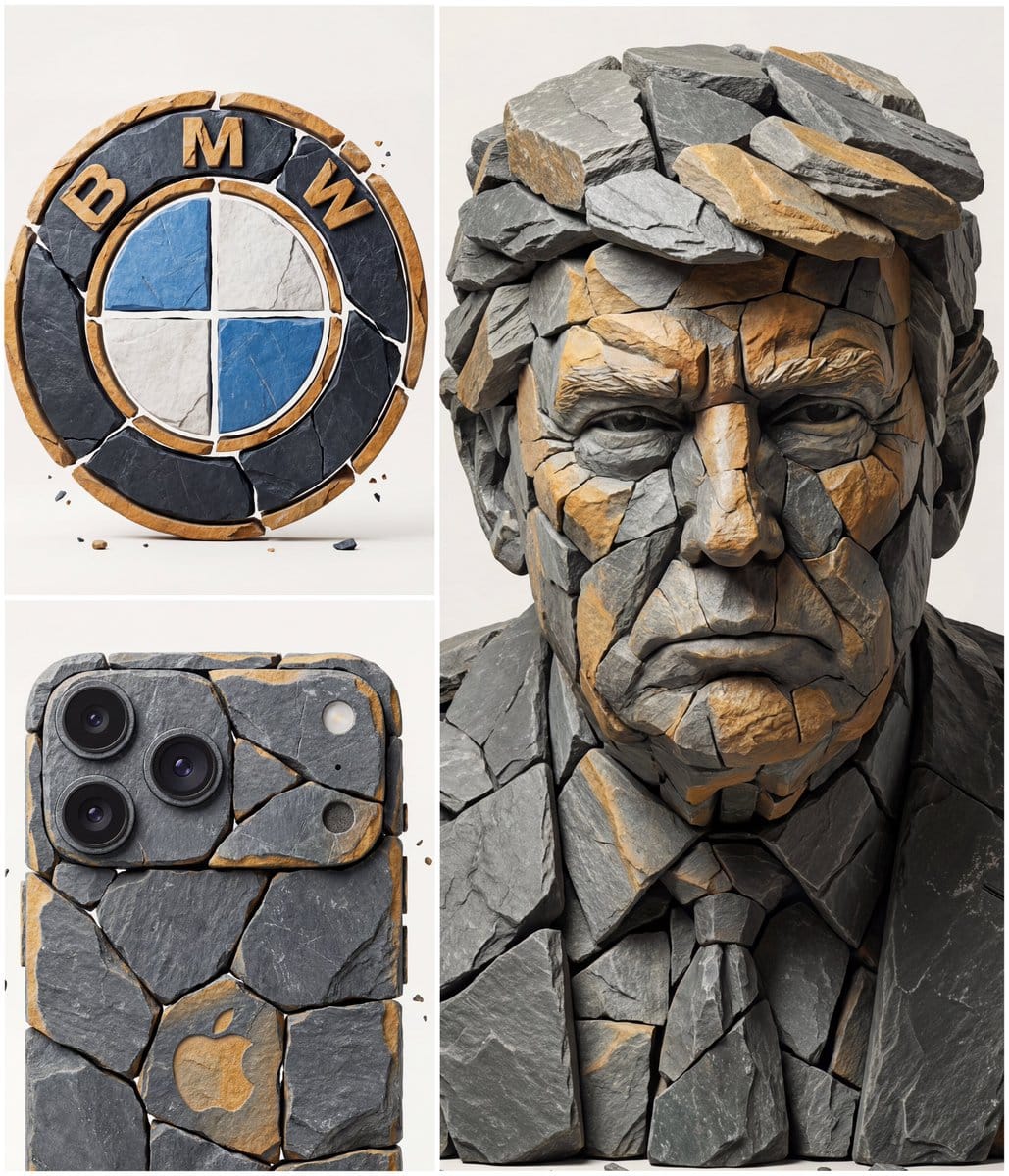 Image to Fragmented Stone Sculpture Style Transfer - AI 프롬프트