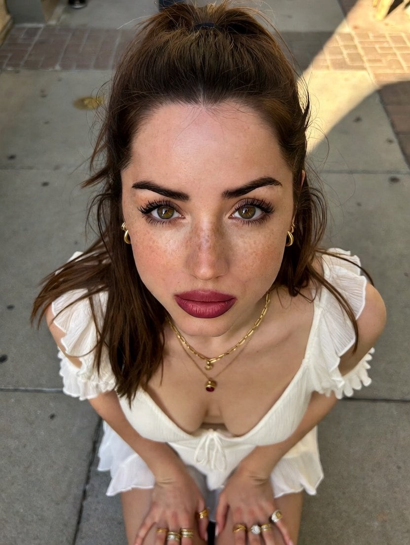 Intimate Golden Hour Portrait on Walk of Fame - AI Generated Character Style Image Example