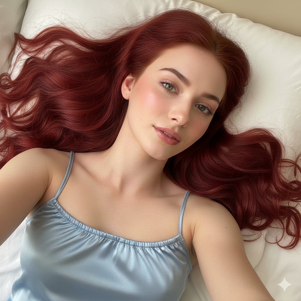 Preview image for Intimate Red-Haired Morning Selfie Prompt prompt