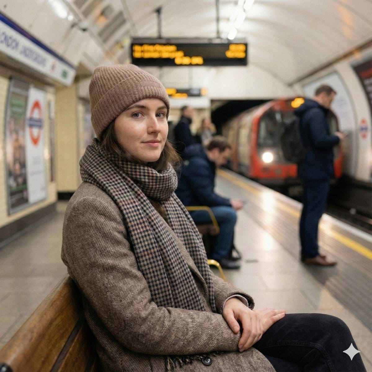 Introspective London Underground Portrait - AI 프롬프트