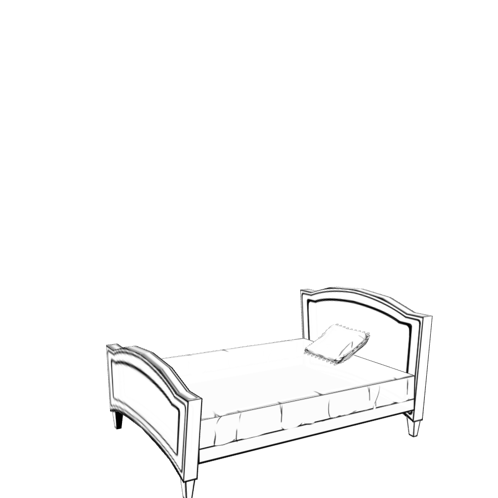 Isometric living room layout based on a sofa photo - AI Generated Anime Style Image Example