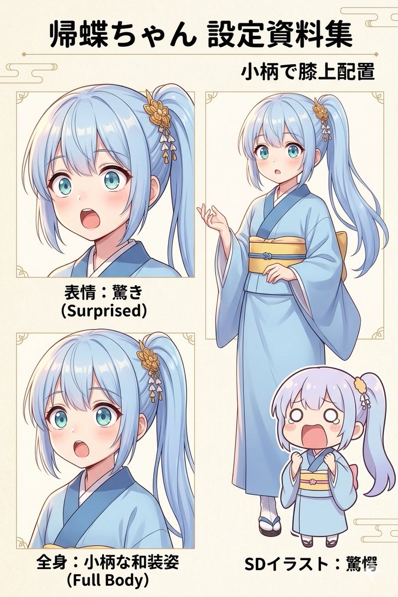 Preview image for Japanese Anime Character Sheet Prompt prompt
