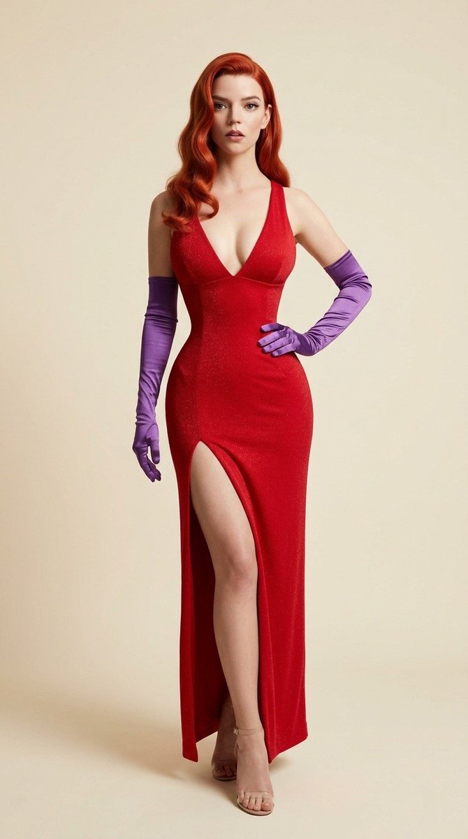 Preview image for Jessica Rabbit Cosplay with Anya Taylor-Joy Likeness prompt