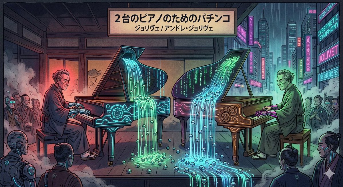 Preview image for Jolivet's Pachinko for Two Pianos prompt