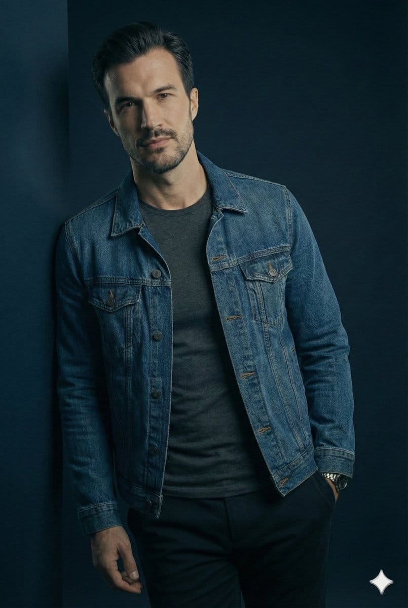 JSON Prompt for Cinematic Male Studio Portrait - AI提示詞