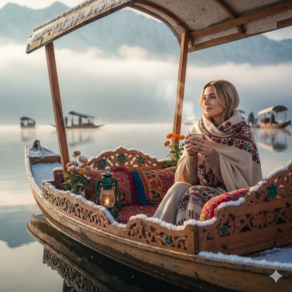 Kashmir Winter Travel Photography - AI 프롬프트