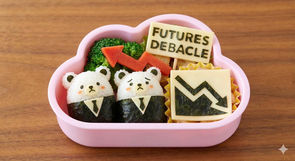 Preview image for Kawaii Bento Inspired by Futures Trading Debacle prompt