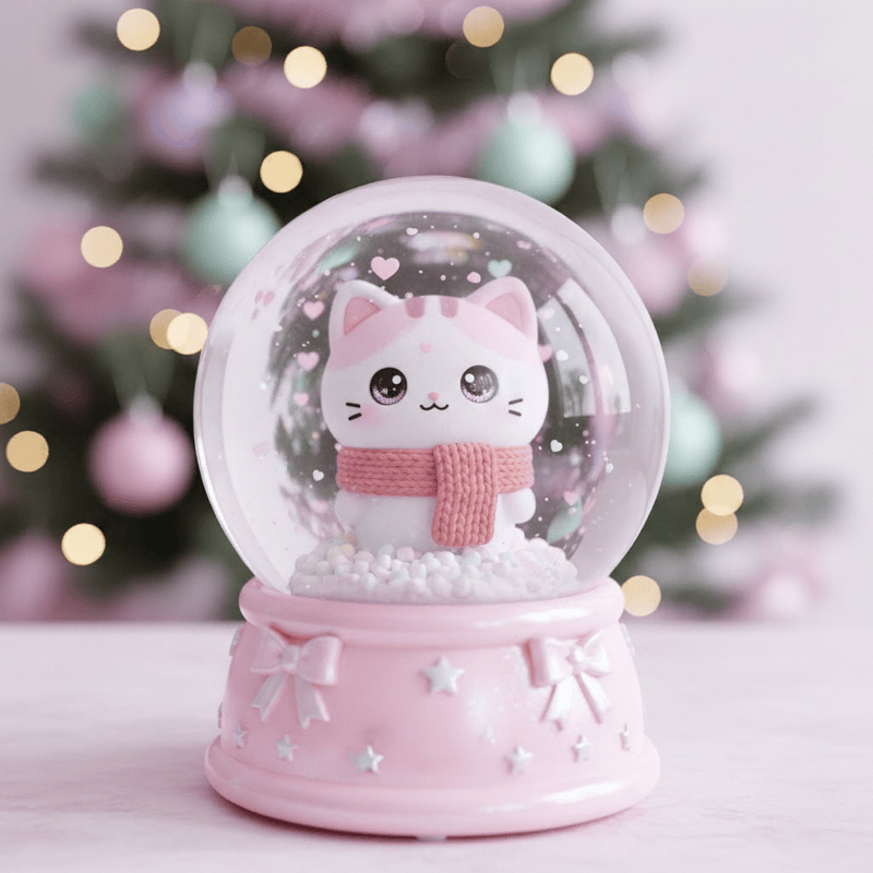 Kawaii Character Snow Globes - Prompt IA
