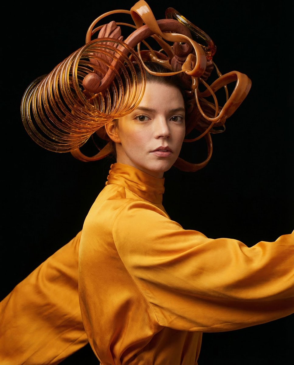 Preview image for Kinetic Amber Surreal Portrait prompt