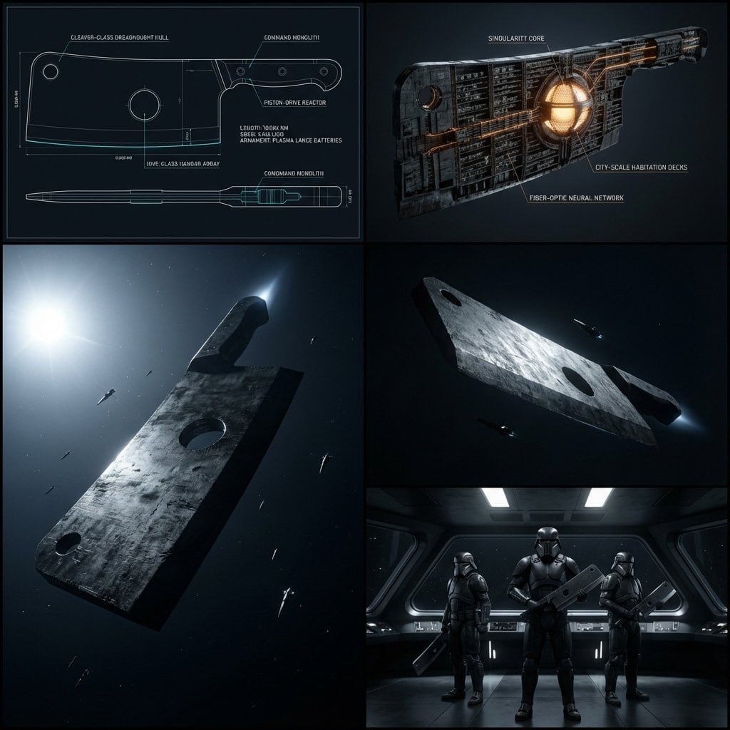 Kitchen Utensil to Interstellar Warship Transformation - AI提示词