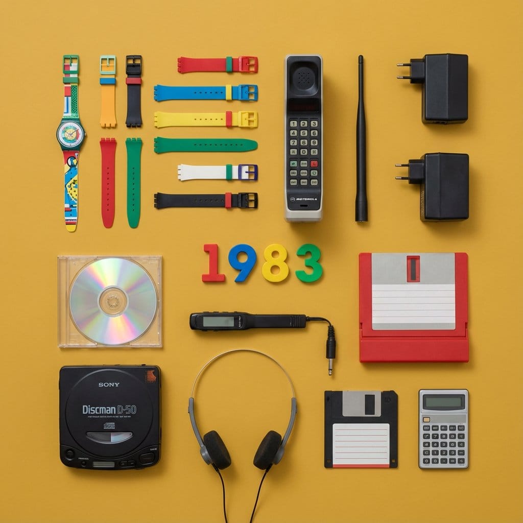 Knolling Flat Lay Product Photography Prompt (Inventions) - AI Generated Realistic Style Image Example