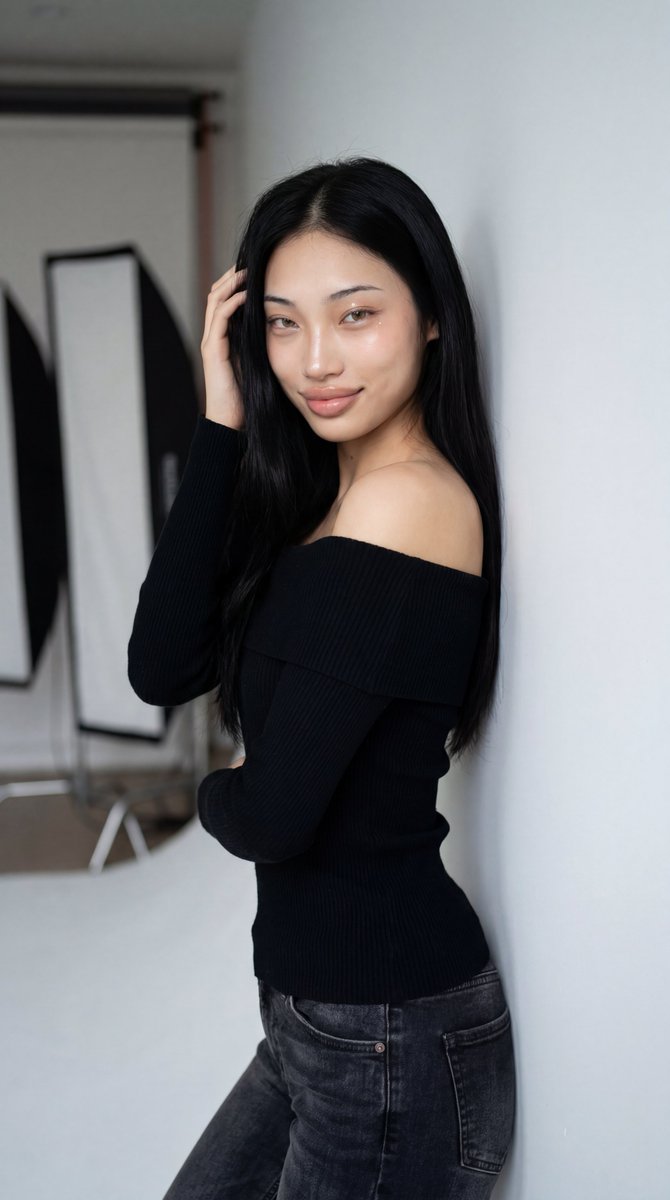 Preview image for Korean Fashion Studio Portrait prompt