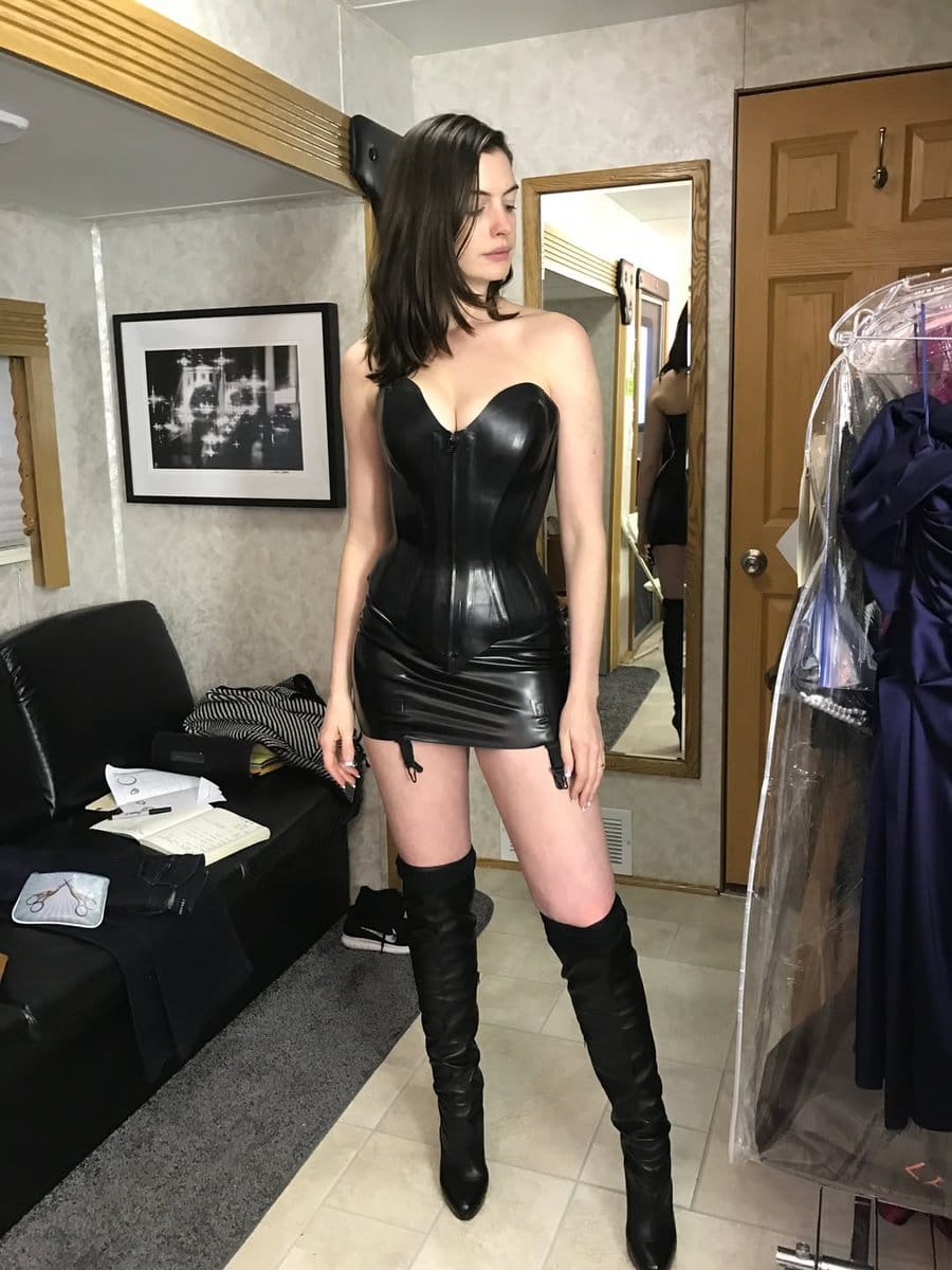Latex and Leather Backstage Portrait - AI Generated Character Style Image Example