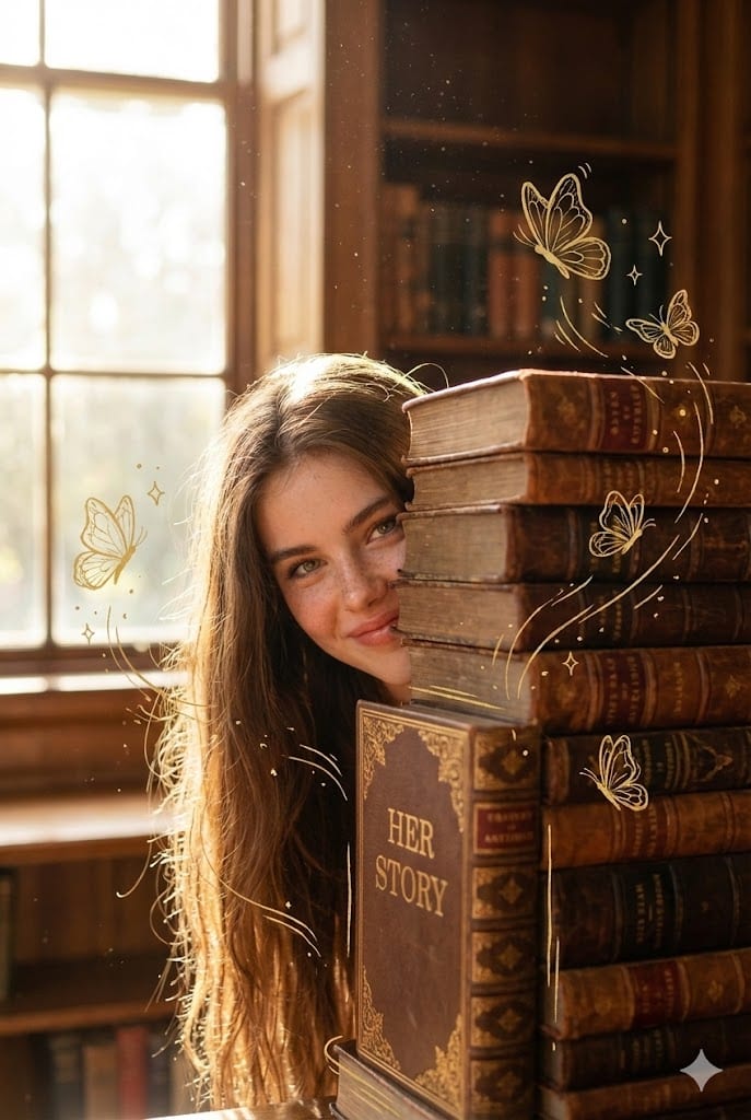 Library Peek-a-Boo Doodle Prompt - Prompt de IA