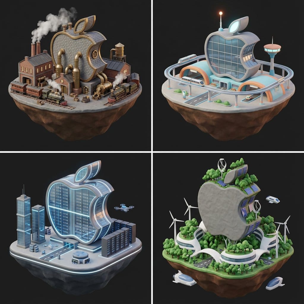 Logo to Floating Island Architectural Concept (4 Eras)