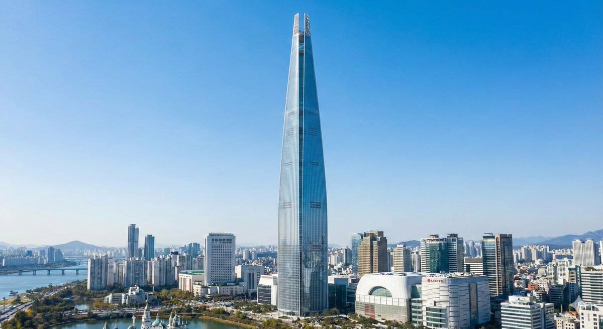 Lotte World Tower landmark-focused geolocation image - AI Generated AI Art Style Image Example