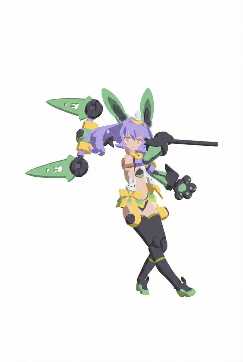 Low-Poly Character Figure of Megami Device - Prompt IA