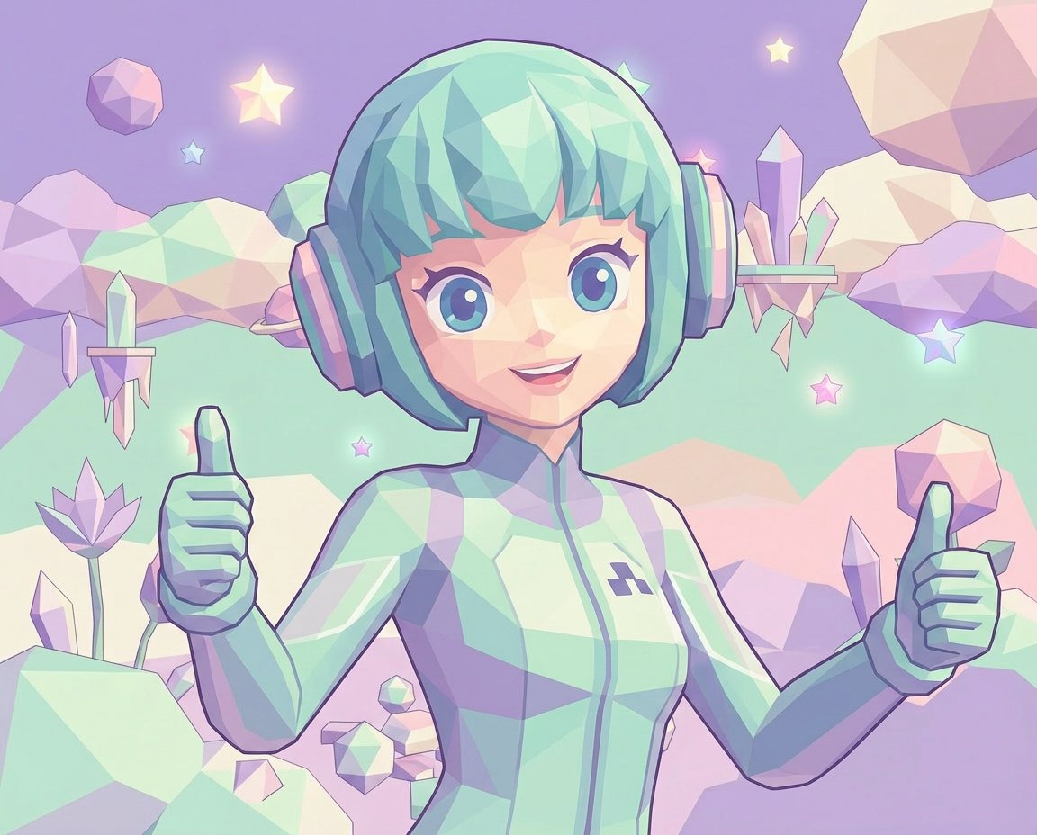 Preview image for Low-Poly Geometric Character Art prompt