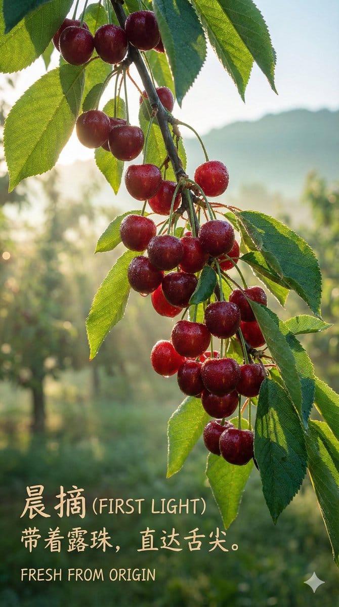 Luxury Cherry Product Photography Prompt (Black Diamond) - Prompt IA
