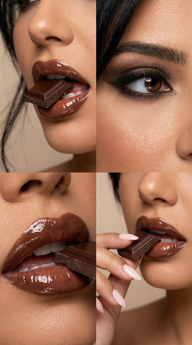 Preview image for Luxury Editorial Beauty Macro Series with Chocolate prompt