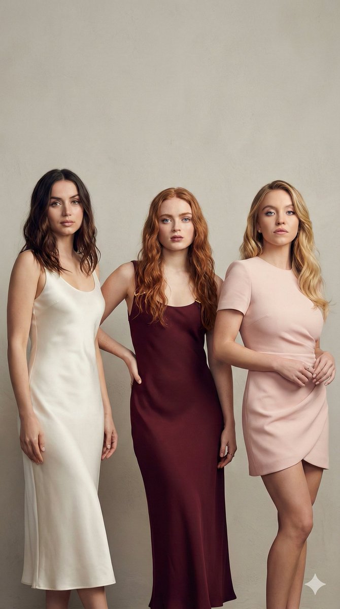 Preview image for Luxury Editorial Portrait of Three Actresses prompt