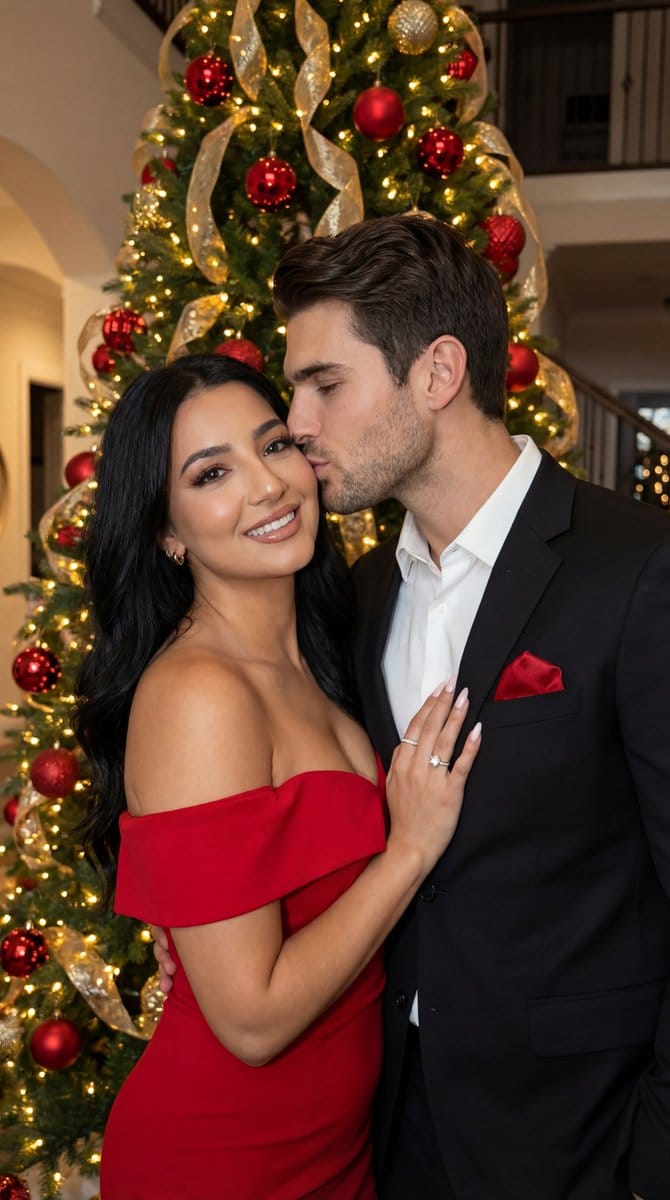 Luxury Holiday Couple Editorial Portrait - KI-Prompt