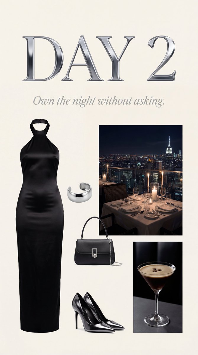 Preview image for Luxury Night Fashion Moodboard (Day 2) prompt