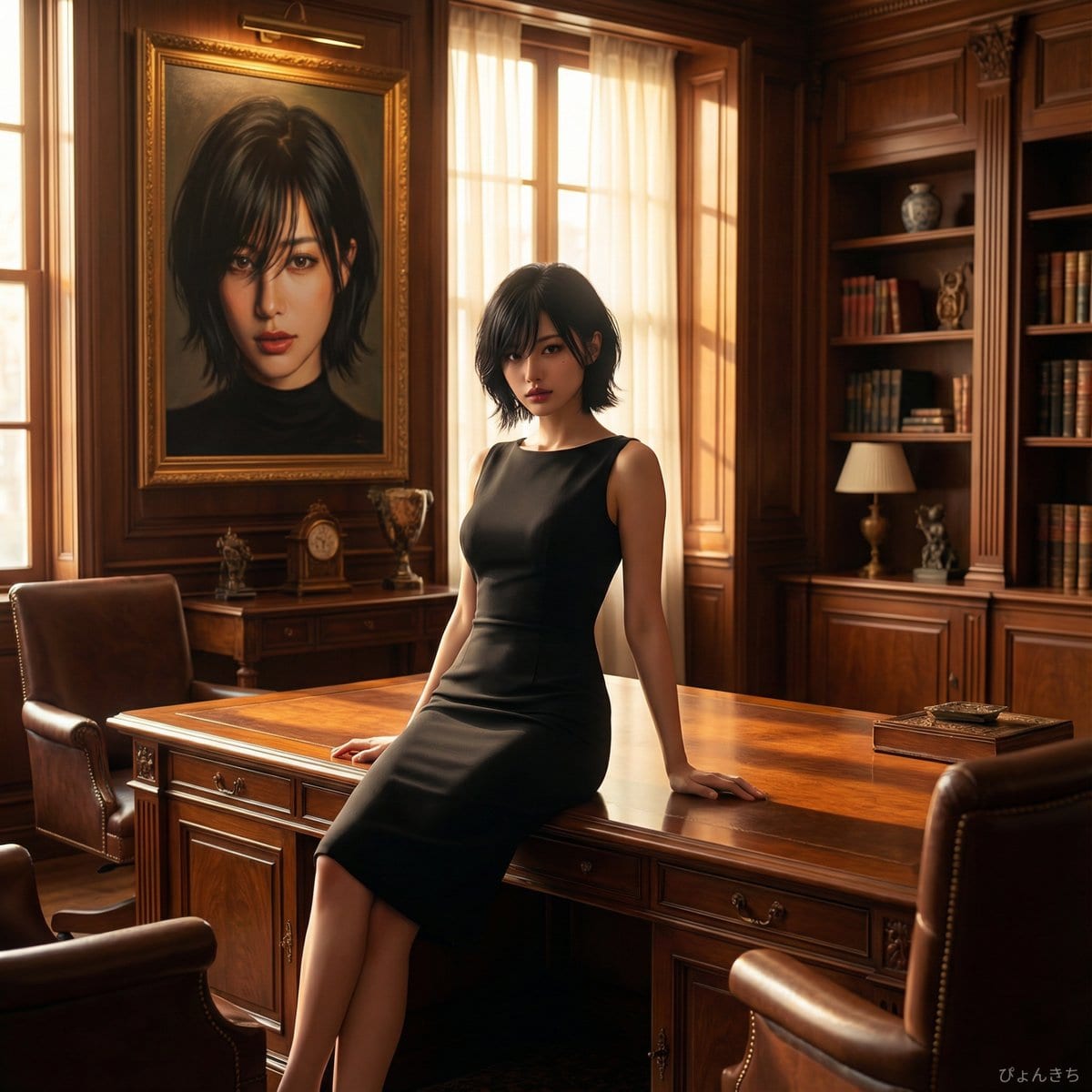 Luxury Office Portrait Prompt (Image-to-Image) - AI Generated Character Style Image Example