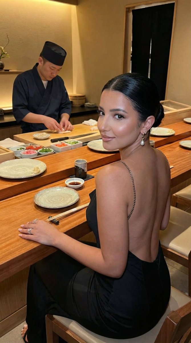 Preview image for Luxury Omakase Sushi Bar Editorial Portrait (Image-to-Image) prompt