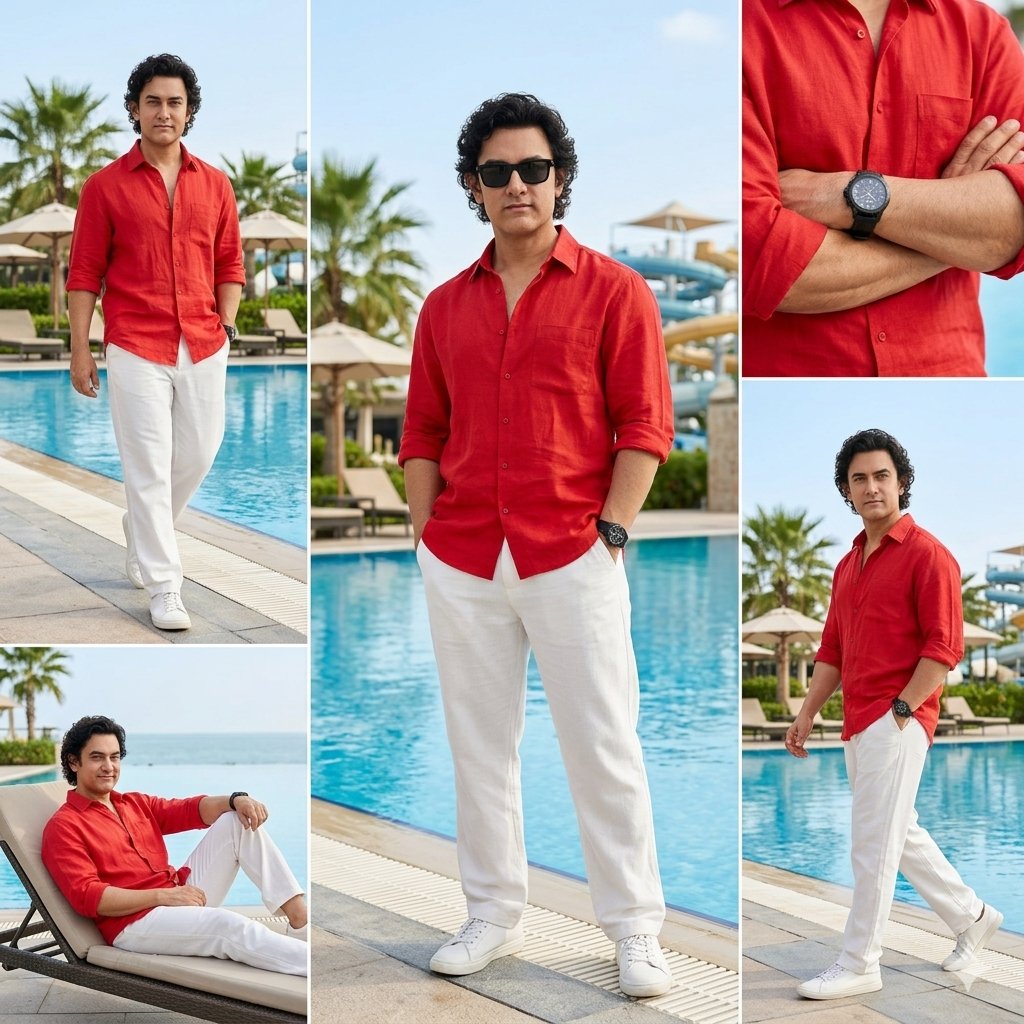Luxury Resort Fashion Collage - AI Art AI Generated Artwork