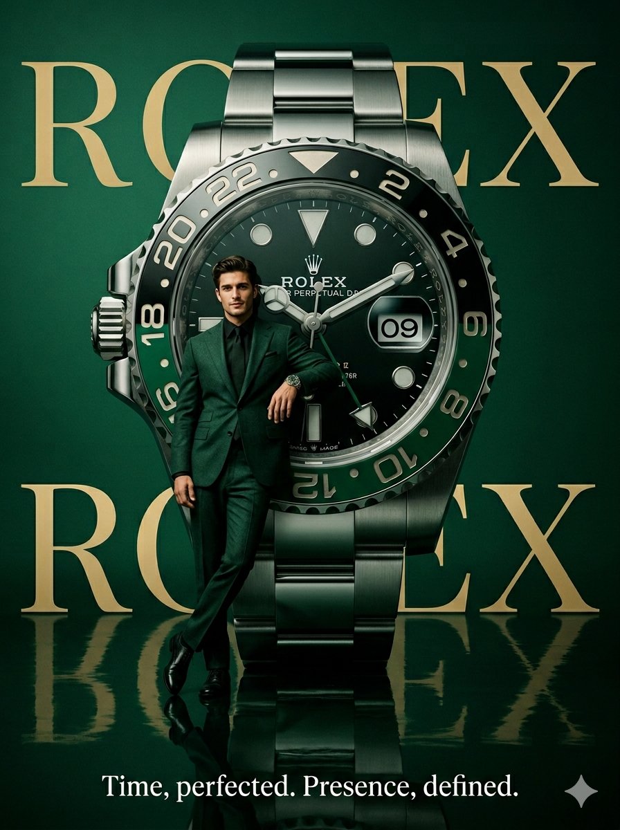 Preview image for Luxury Watch Brand Surrealist Poster prompt