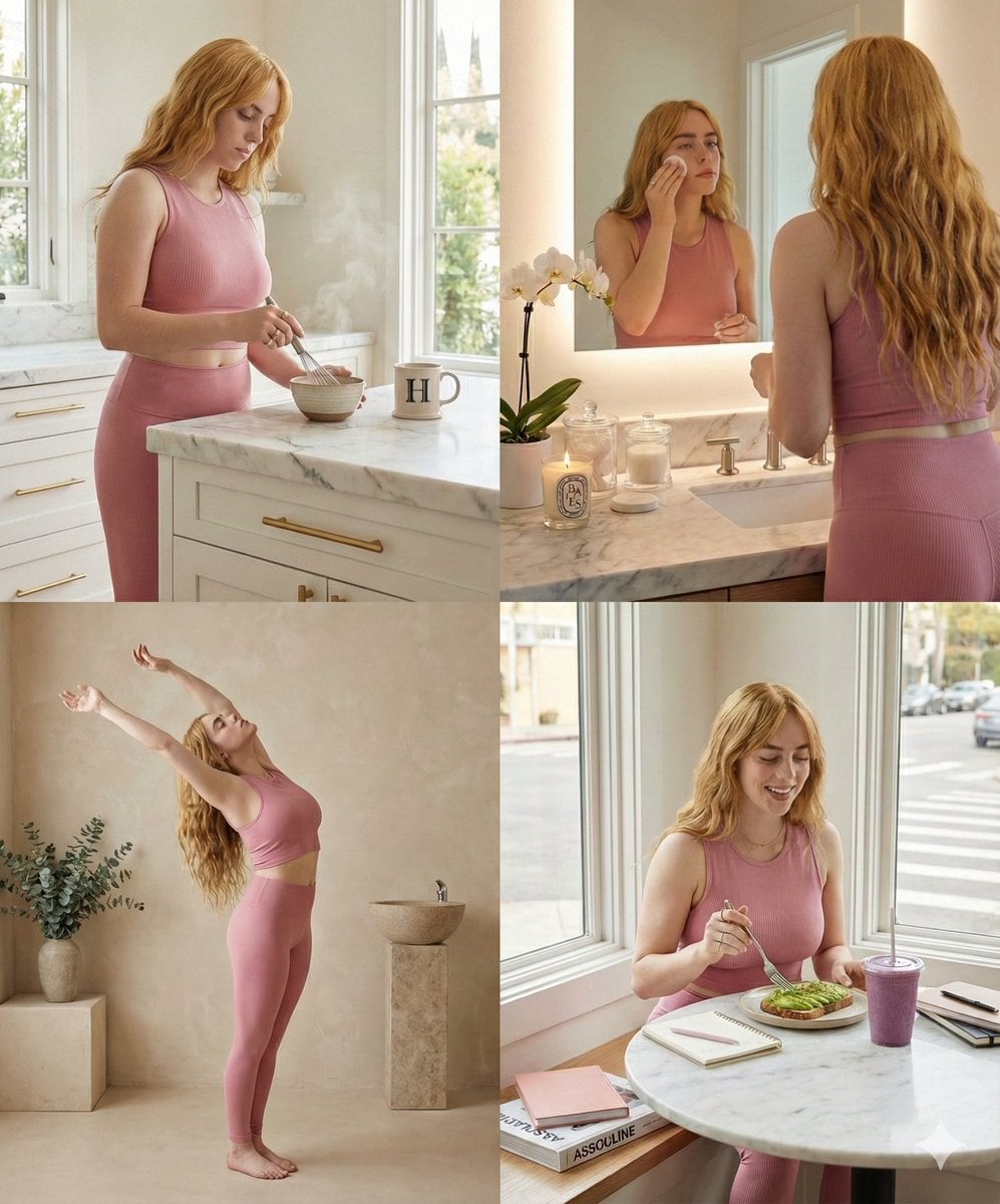 Luxury Wellness Lifestyle Vignettes (Four Scenes) - AI Generated Realistic Style Image