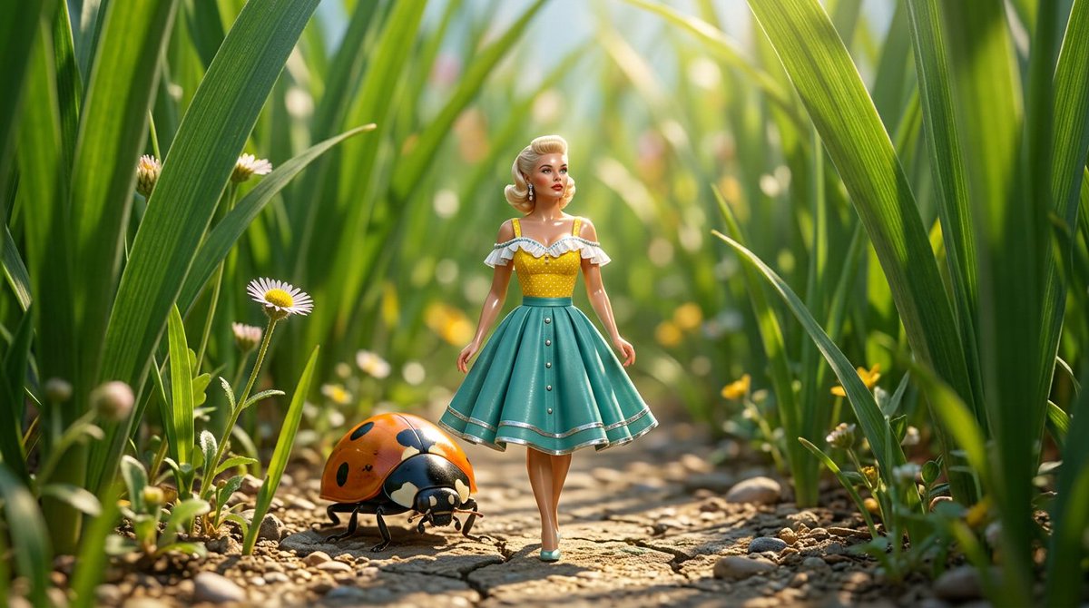 Macro Photorealistic Miniature Woman - AI Art AI Generated Artwork