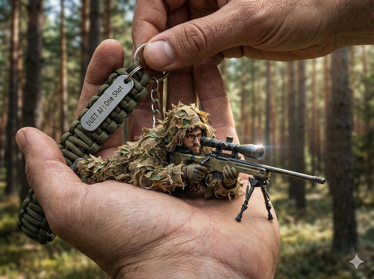 Preview image for Macro Shot of Miniature Sniper Scene prompt