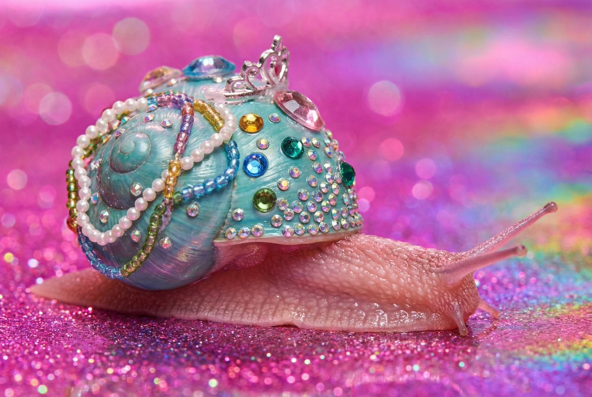 Preview image for Macro Snail with Plastic Costume Jewelry prompt