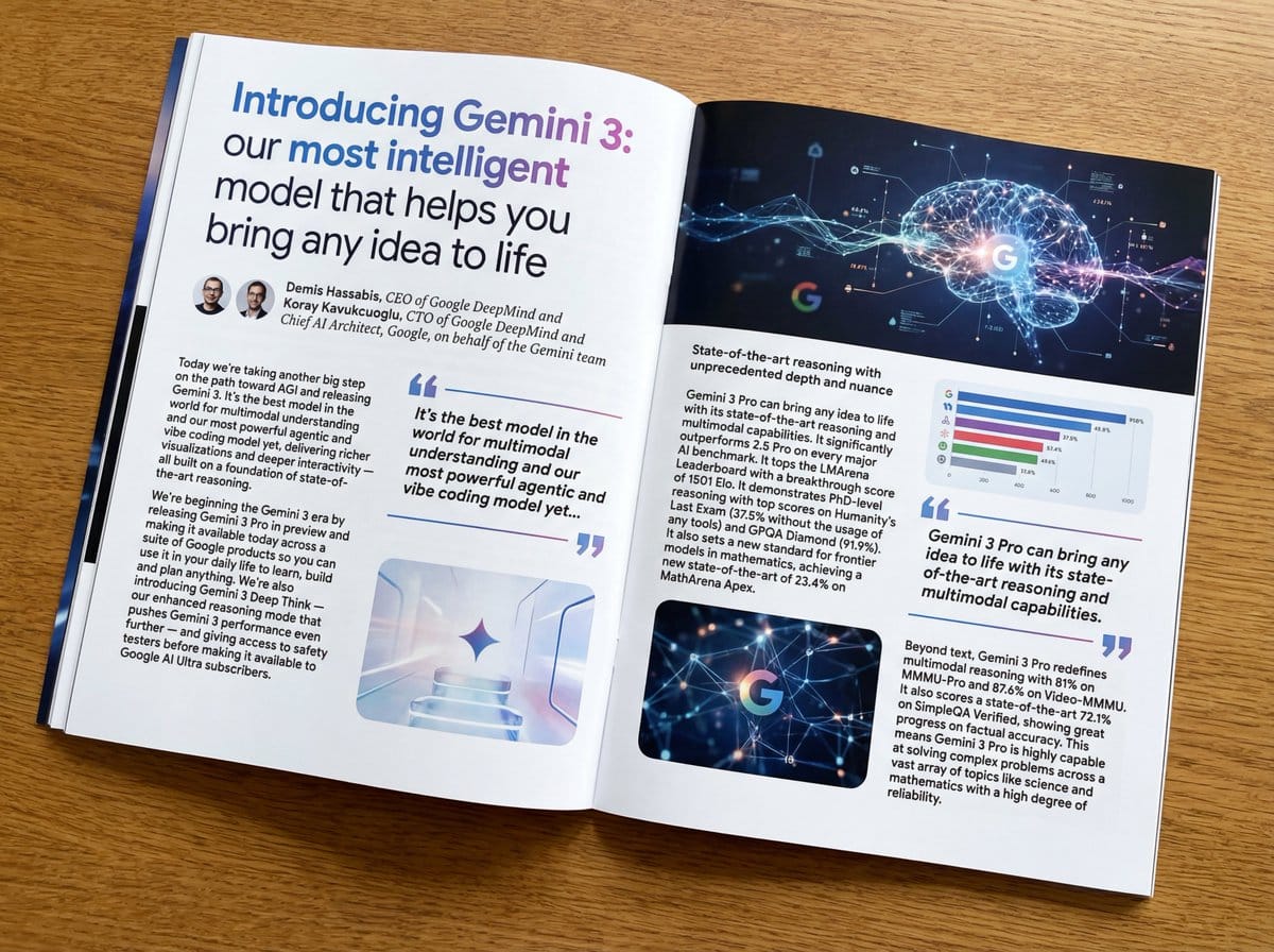 Magazine-style photo containing given article text - AI Generated Realistic Style Image Example