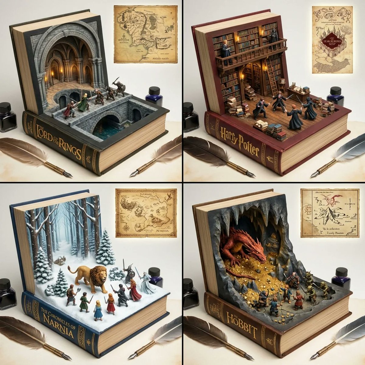 Preview image for Magical Book Visualization Grid prompt