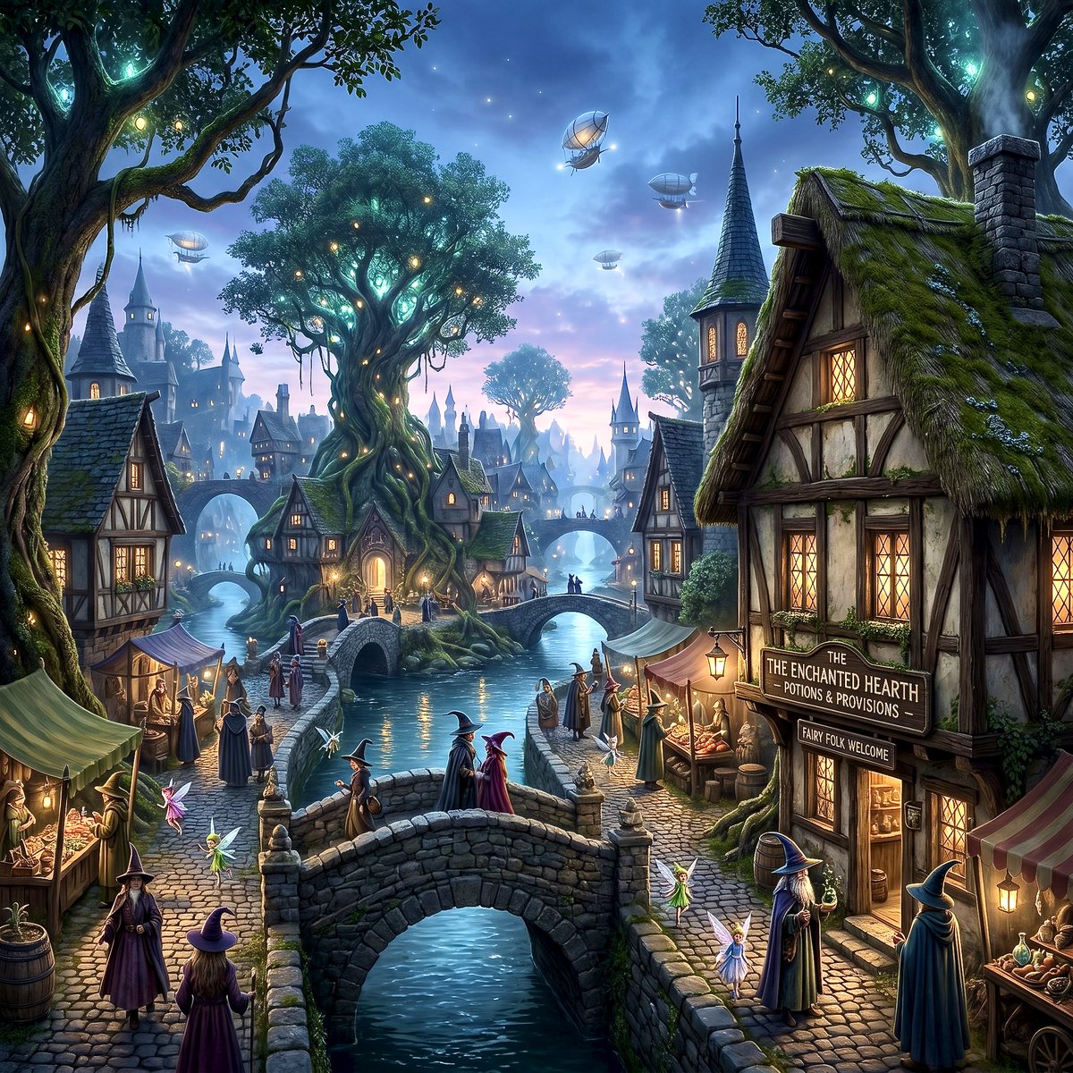 Preview image for Magical fantasy world illustration prompt