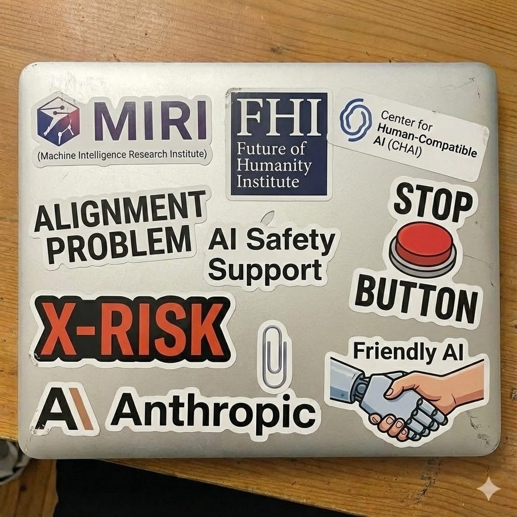 Make laptop look owned by AI safety person - AI Generated Character Style Image Example