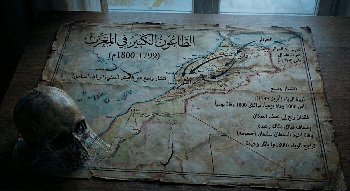 Map of Morocco during the 1799–1800 plague - AIプロンプト