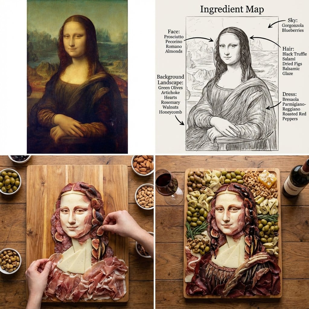 Masterpiece Painting Reimagined as a Charcuterie Platter