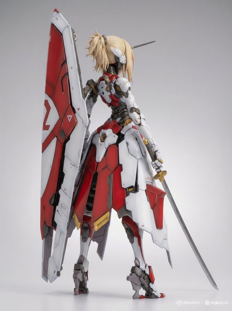 Mecha Girl Figure Concept Prompt - AI Art AI Generated Artwork